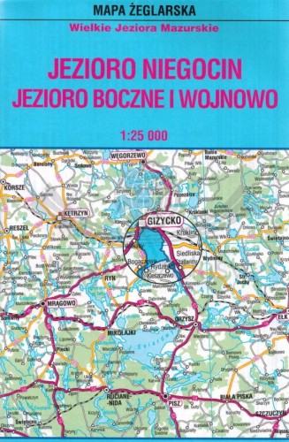 Jezioro Niegocin, Boczne, Wojnowo. Wodoodporna mapa żeglarska. Okładka tył