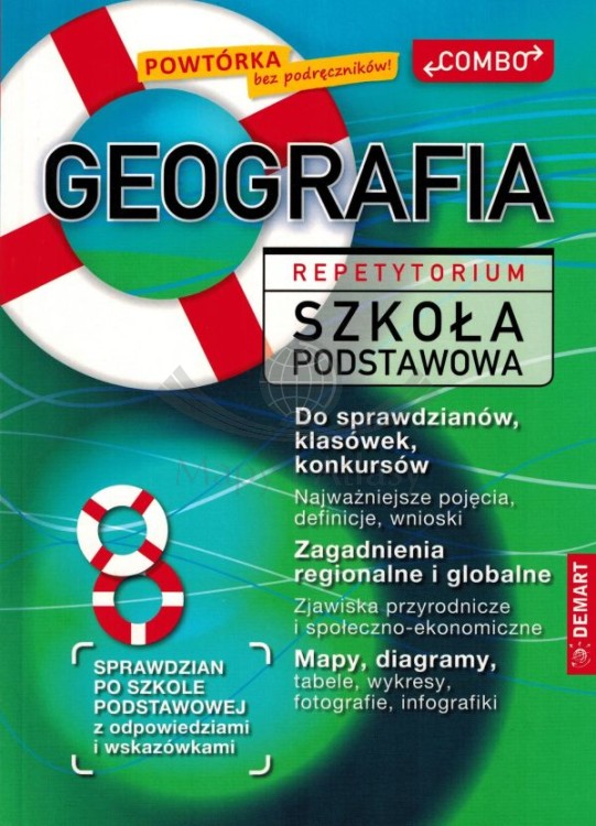 Geografia. Repetytorium dla szkoły podstawowej wydawnictwa Demart. Okładka