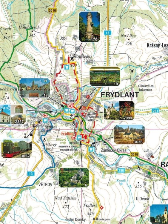 Góry Izerskie, Jested 1:50 000. Mapa atrakcji turystycznych 1. Fragment 2