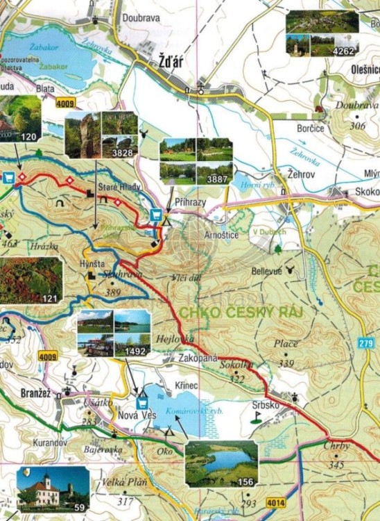 Czeski Raj / Cesky Raj 1:50 000. Mapa atrakcji turystycznych 2. Fragment 1