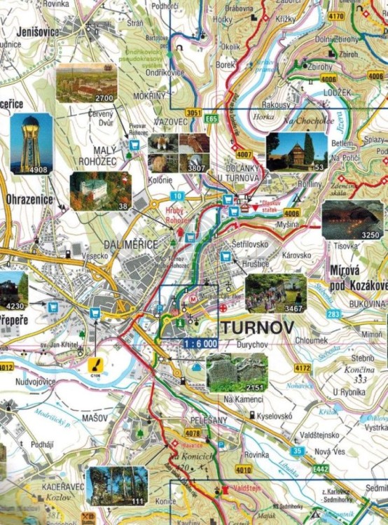 Czeski Raj / Cesky Raj 1:50 000. Mapa atrakcji turystycznych 2. Fragment 2