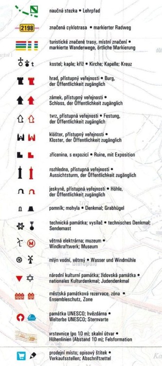 Luzicke Hory / Góry Łużyckie 1:50 000. Mapa atrakcji turystycznych 6. Legenda 2