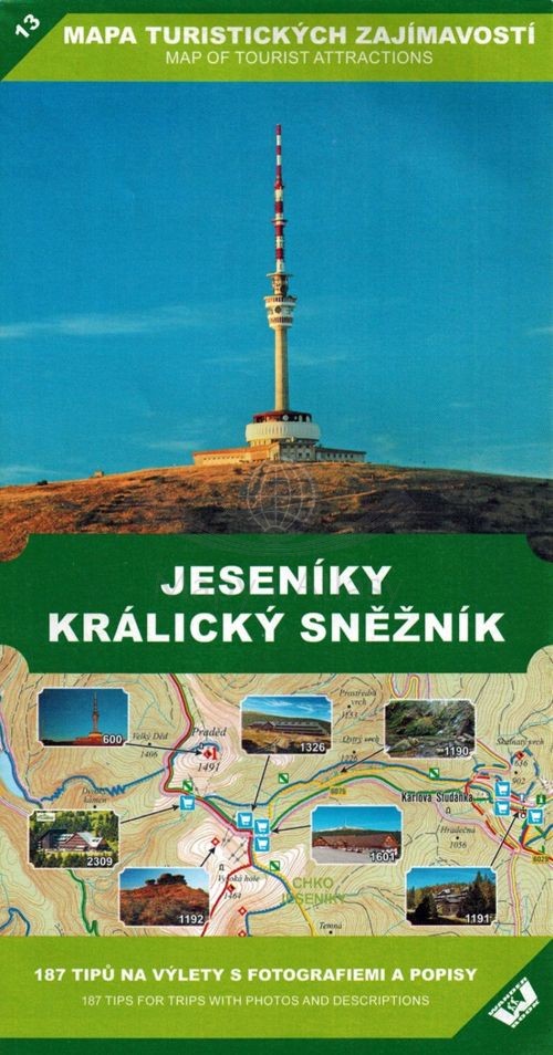 Jeseniky, Kralicky Sneznik / Jesioniki, Śnieżnik 1:80 000. Mapa atrakcji turystycznych 13. Wander Book