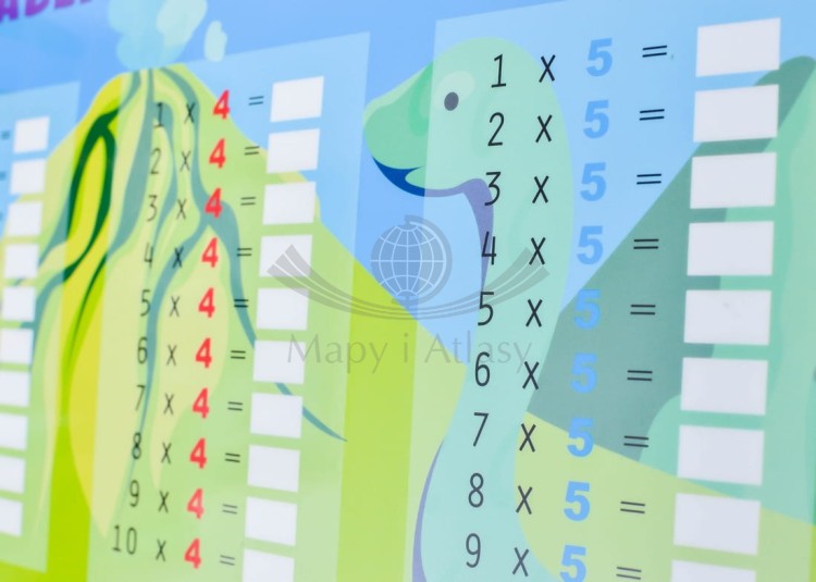 Prehistoryczna tabliczka mnożenia. Podkładka na biurko. Fragment 4