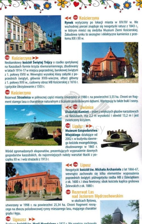 Kaszuby 1:130 000. Wodoodporna, ilustrowana mapa atrakcji turystycznych wydawnictwa Galileos. Informator