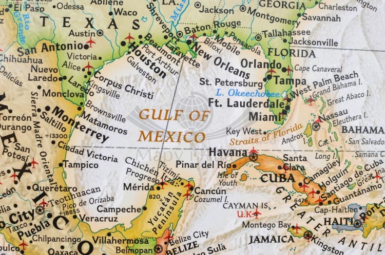 Świat 1:18 390 000. Mapa ścienna polityczna, ekskluzywna. Wydawnictwo: National Geographic. Fragment 2