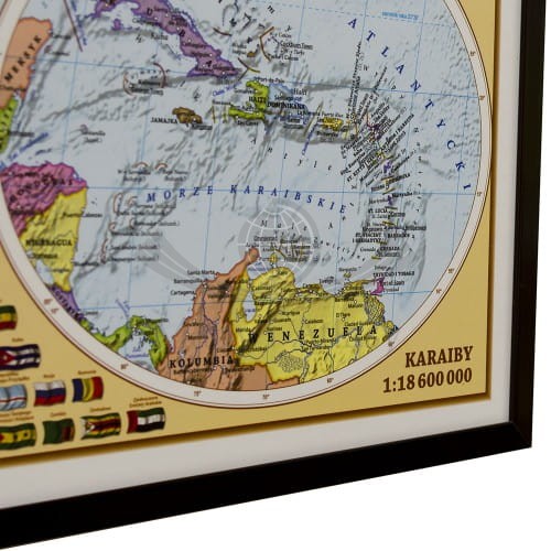 Świat 1:35 000 000. Mapa polityczna w wersji magnetycznej. Fragment 4