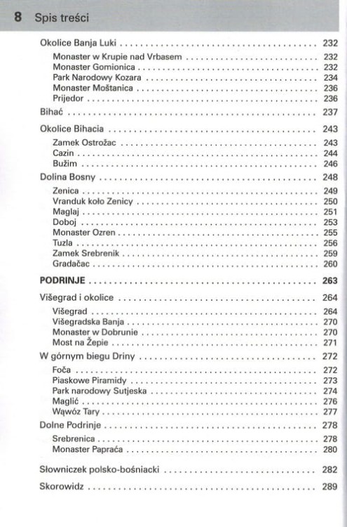 Bośnia i Hercegowina. Przewodnik wydawnictwa Rewasz. Spis treści 4