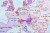 Europa gospodarcza 1:4 500 000. Mapa ścienna wydawnictwa Meridian. Gęstość zaludnienia - fragment