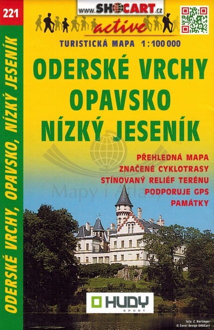Góry Odrzańskie, Opawa, Niski Jesionik / Oderske Vrchy, Opavsko, Nizky Jesenik. Mapa turystyczna 221. Shocart