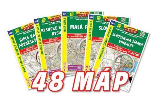 Słowacja 1:40 000. Zestaw 48 map turystycznych wydawnictwa Shocart. Przykładowe mapy