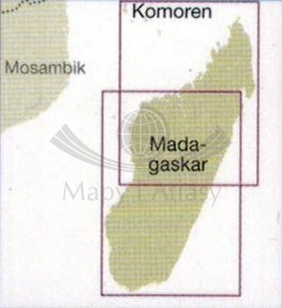 Madagaskar 1:1 200 000. Wodoodporna mapa samochodowo-turystyczna wydawnictwa Reise Know-How. Fragment 1