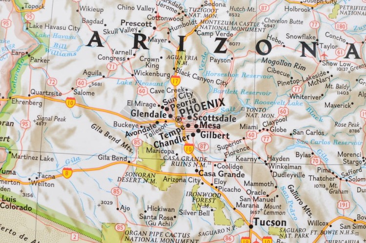 USA / Stany Zjednoczone 1:2 815 000. Mapa ścienna polityczna wydawnictwa National Geographic. Fragment 4