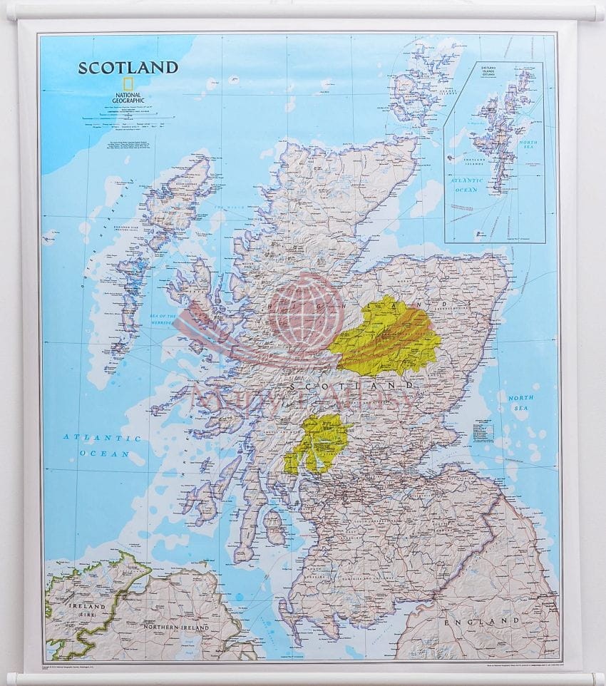 Szkocja. Mapa ścienna. National Geographic