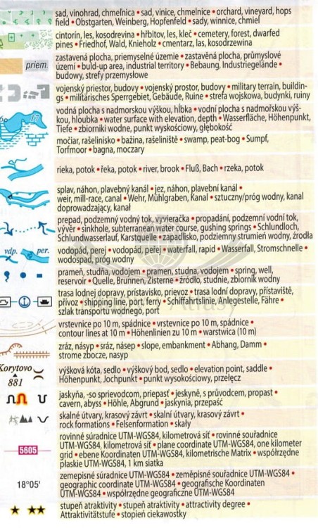 Niżne / Niskie Tatry. Mapa turystyczna 703 wydawnictwa Shocart. Legenda 4
