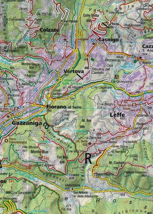 Alpy Bergamskie / Alpi Orobie Bergamasche. Wodoodporna mapa turystyczna 104 wydawnictwa Kompass. Fragment 2