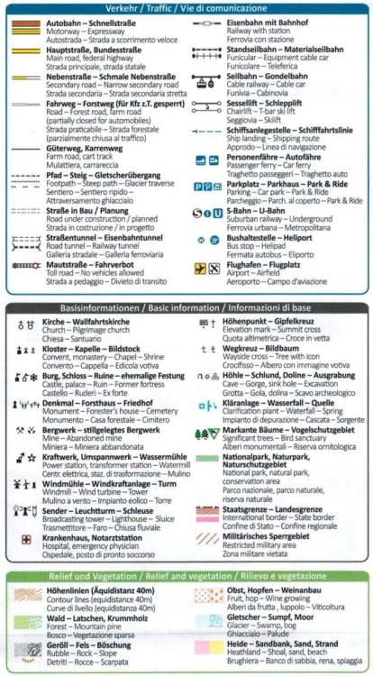 Alpy Bergamskie / Alpi Orobie Bergamasche. Wodoodporna mapa turystyczna 104 wydawnictwa Kompass. Legenda 1
