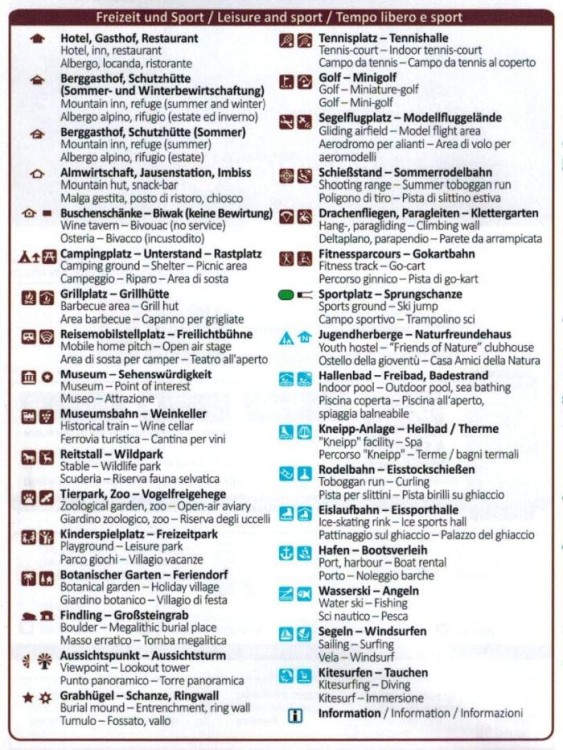 Alpy Bergamskie / Alpi Orobie Bergamasche. Wodoodporna mapa turystyczna 104 wydawnictwa Kompass. Legenda 2