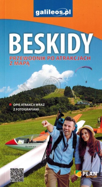 Beskidy. Przewodnik po atrakcjach z mapą wydawnictwa Galileos. Okładka