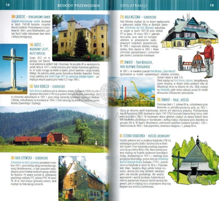 Beskidy. Przewodnik po atrakcjach z mapą wydawnictwa Galileos. Przykładowe strony 1