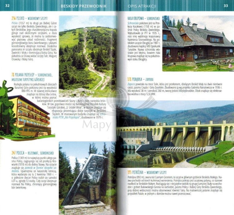 Beskidy. Przewodnik po atrakcjach z mapą wydawnictwa Galileos. Przykładowe strony 2