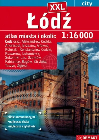 Łódź 1:16 000. Atlas miasta i okolic XXL. Demart