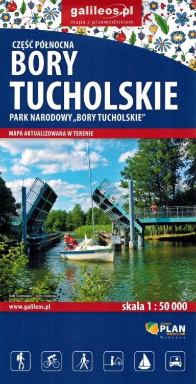 Bory Tucholskie, część północna 1:50 000. Park Narodowy "Bory Tucholskie". Mapa turystyczna wydawnictwa Galileos. Okładka