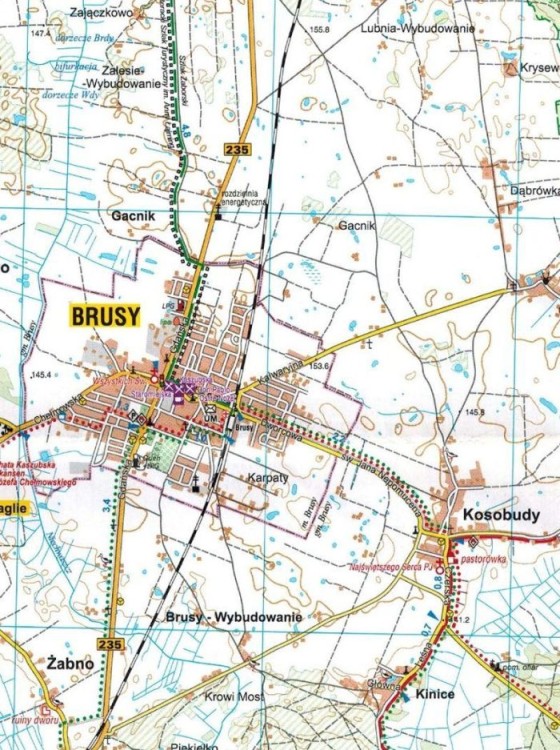 Bory Tucholskie, część północna 1:50 000. Park Narodowy "Bory Tucholskie". Mapa turystyczna wydawnictwa Galileos. Fragment 2