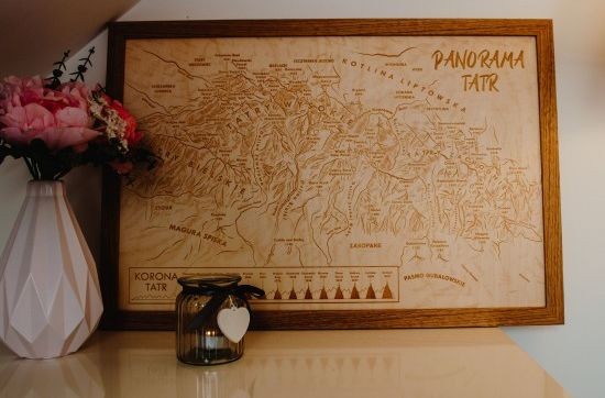 Tatry. Panorama. Grawerowana w drewnie. Przykład aranżacji 3