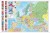 Europa. Dwustronna mapa ścienna MIDI. Fizyczna/polityczna. Strona polityczna