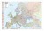 Europa 1:4 300 000. Mapa ścienna polityczno-drogowa