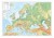 Europa 1:4 500 000. Mapa ścienna fizyczna (ogólnogeograficzna)