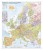 Europa 1:3 600 000. Mapa ścienna. Kody pocztowe