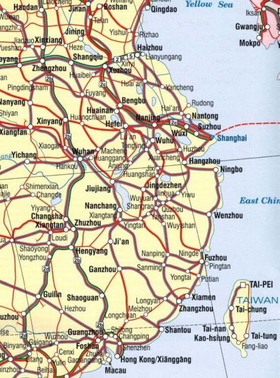 Azja i Europa. Mapa składana kolejowa. Fragment 4