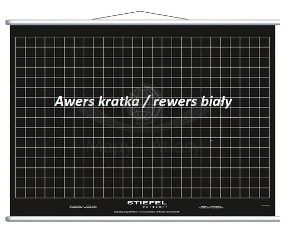 Plansza metaliczna 136 x 97 cm. Dwustronna 2 w 1: kratka / biała. Zwijana