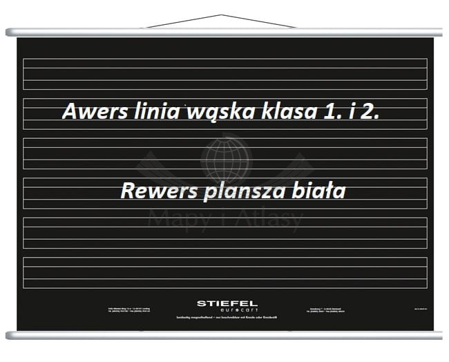 Plansza metaliczna 136 x 97 cm. Dwustronna 2 w 1: wąska linia / biała. Zwijana