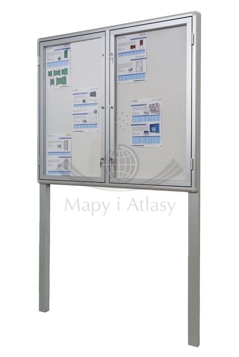 Gablota ogłoszeniowa zewnętrzna wolnostojąca VCD-WL 120 x 80 x 200 cm + 50 cm do wkopania