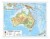 Australia. Dwustronna mapa ścienna MIDI. Fizyczna/polityczna. Strona fizyczna