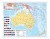 Australia. Dwustronna mapa ścienna MIDI. Fizyczna/polityczna. Strona polityczna