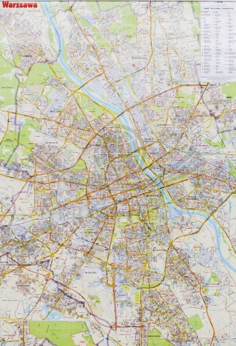 Warszawa 1:28 000. Mapa ścienna / Plan miasta wydawnictwa Gauss. Strona 1