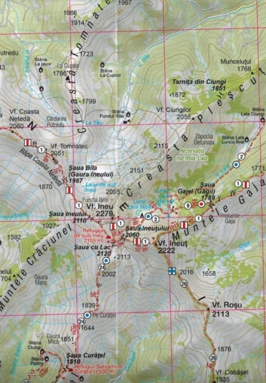 Góry Rodniańskie 1:55 000. Mapa turystyczna MN03 wydawnictwa Schubert & Franzke. Fragment 2