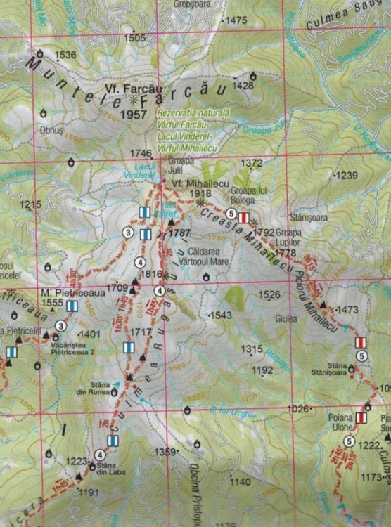 Maramuresului / Góry Marmaroskie (Maramuresz) 1:65 000. Mapa turystyczna MN08 wydawnictwa Schubert & Franzke. Fragment 1