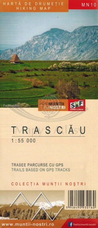 Góry Trascau 1:55 000. Mapa turystyczna MN10 wydawnictwa Schubert & Franzke. Okładka
