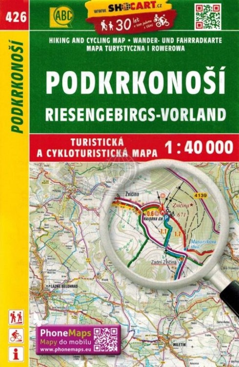 Podkarkonosze / Podkrkonosi. Mapa turystyczna 426 wydawnictwa Shocart. Okładka