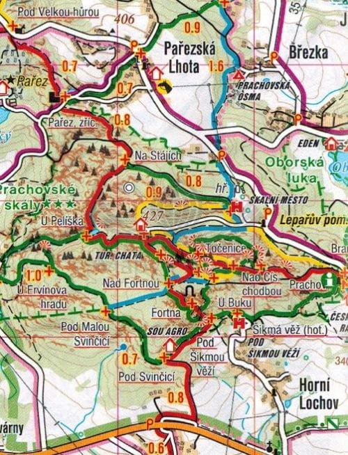 Podkarkonosze / Podkrkonosi. Mapa turystyczna 426 wydawnictwa Shocart. Fragment 1