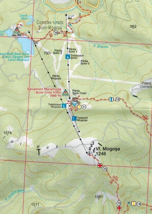 Góry Gutaiului 1:25 000. Mapa turystyczna MN20 wydawnictwa Schubert & Franzke. Fragment 2