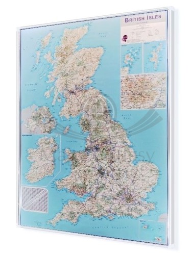 Wielka Brytania. Mapa drogowa w wersji do wpinania. Rama alu SLIM