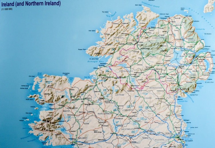 Wielka Brytania. Mapa drogowa w wersji do wpinania. Rama alu SLIM. Fragment 5