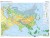 Azja 1:8 500 000. Mapa ścienna krajobrazowa. Drewniane półwałki