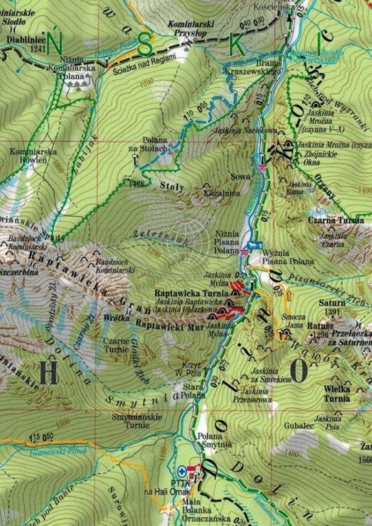 Tatry Zachodnie Polskie i Słowackie 1:30 000. Laminowana mapa turystyczna wydawnictwa ExpressMap. Fragment 1